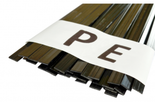Zváracie drôty P/E PE, ploché, 6 mm, dĺžka cca 45 cm, čierne, 50 g