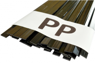 Zváracie plastové drôty PP, ploché, 8 mm, 45 cm, čierne, 50 g