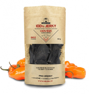 100% JERKY HOVÄDZÍ HABANERO