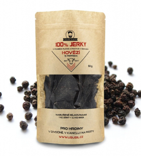 100% JERKY HOVÄDZÍ S PEROM