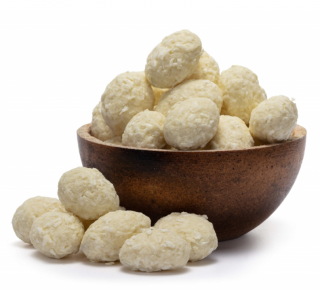 GRIZLY Mandle v bielej čokoláde s kokosom 250 g