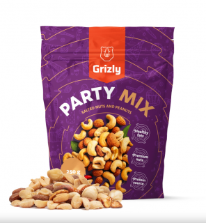 GRIZLY Párty mix slaných orechov a arašidov 250 g