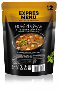 Hovädzí vývar so zeleninou a mäsom