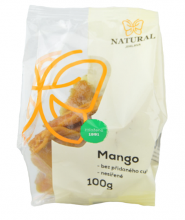 Mango sušené nesírené bez pridaného cukru - Natural 100g