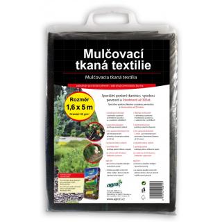 Mulčovacia tkaná textília čierna - 1,6 x 5 m