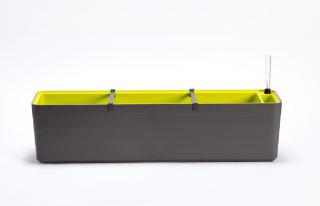 Truhlík samozavlažovací Berberis antracitová + zelená 80cm