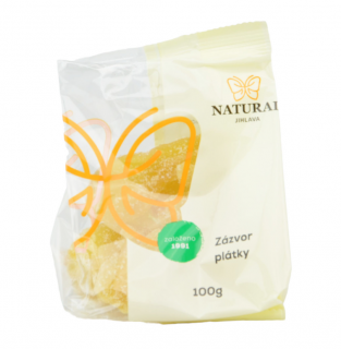 Zázvor sírený - plátky sladený - Natural 100g