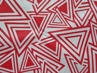 Bavlna biela  červený trojuholník