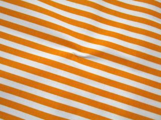 Bavlna biela  pomarančový pásik