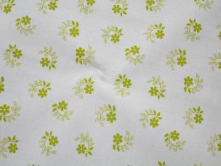 Bavlna biela  zelenkavé kvety  - certifikovaná