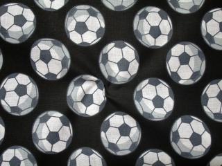 Bavlna čierna  bielo-sivá futbalová lopta