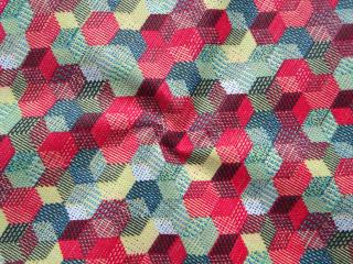 Bavlna farebná "geometrický vzor"  (Bavlna hrubo tkaná)