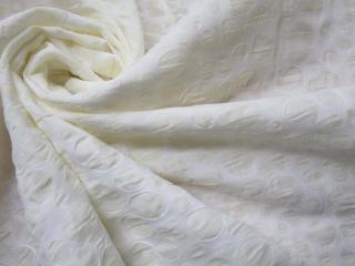 Bavlna maslová  biela sieťka  - vypaľovaný vzor