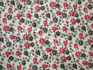Bavlna maslová  červeno-čierne kvety