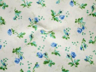 Bavlna maslová  modré kvety