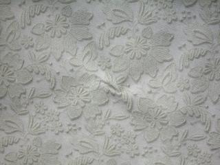 Bavlna sivá  3D sivé kvety  - Španielsko