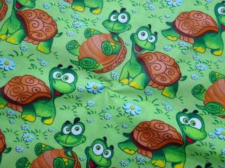Bavlna zelená  korytnačky