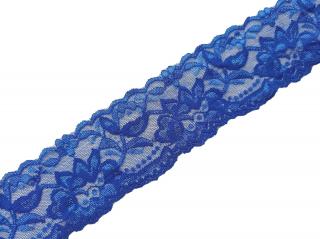 Borta elastická kráľovsky modrá  kvety