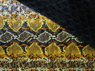 Bundovina  hadí vzor, zo spodu jemná kožušinka