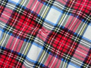 Flanel biely  farebné káro