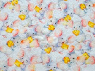 Fleece biely  myška