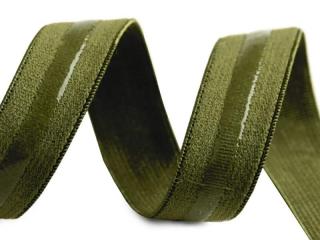 Guma so silikónovým pásikom  olivová  - 20 mm
