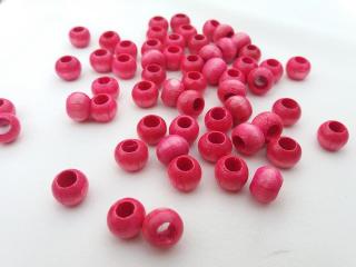 Korálik drevený  ružový  - 10 mm