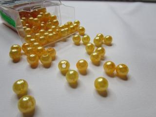 Korálik plastový  žltý  - 8 mm