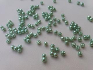 Korálik sklenený  zelenkavý  - 5 mm - balík