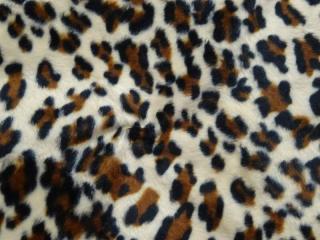Kožušina béžová  leopard  - nízky vlas