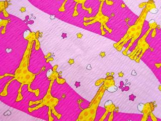 Krep ružovo-cyklaménový  žirafa