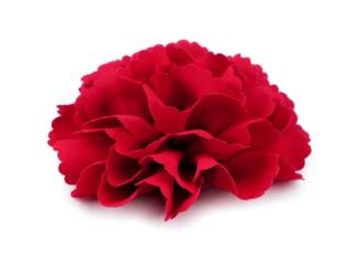 Kvet textilný  červený