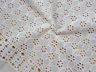 Madiera biela  kvety  - bordúra obojstranná