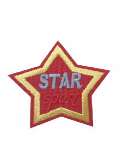 Nažehlovačka  červená hviezdička s nápisom