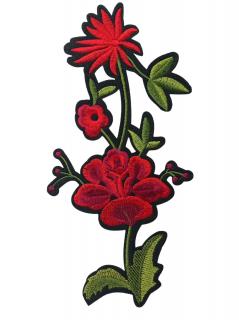 Nažehlovačka  červeno-vínové kvety