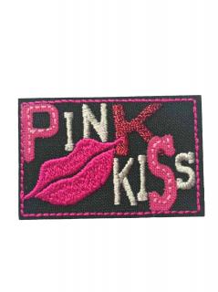 Nažehlovačka čierna  PINK KISS