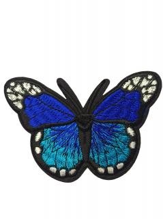 Nažehlovačka  modrý motýľ  - posledný 1 kus