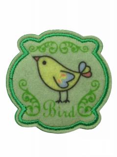 Nažehlovačka zelená  vtáčik  