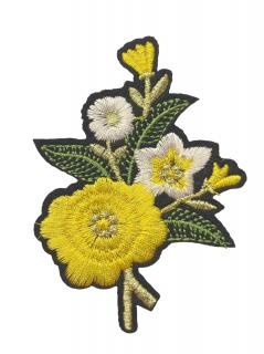 Nažehlovačka  žlté a biele kvety