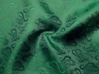 Podšívka zelená  kašmírový vzor  - talianska kolekcia