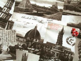 Poťahovka béžovo-hnedá  pohľadnice