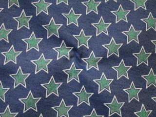 Riflovina modrá  zelené hviezdičky