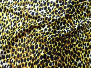 Satén maslovo-žltý  leopard
