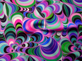 Satén tyrkysovo-fialový  vlnovky  - zbytok