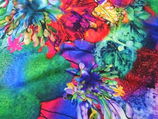 Šatovka farebná  abstraktné kvety