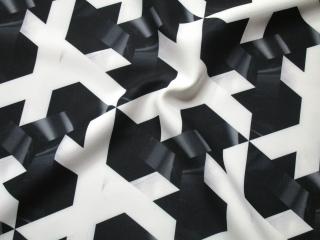 Šatovka maslovo-čierna  geometrický vzor