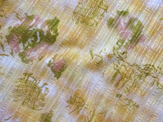 Šatovka žakardová žlto-medová  vzorovaná
