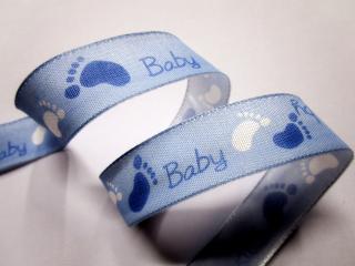 Stuha dekoračná modrá  Baby