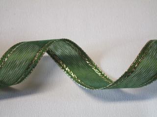 Stuha dekoračná  zelená  - 25 mm