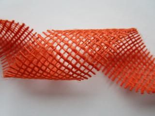 Stuha jutová  jasno pomarančová  - 4,5 cm